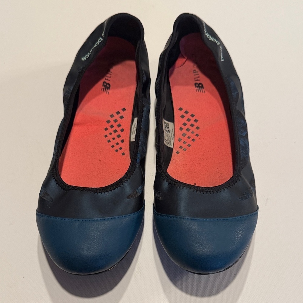 New Balance Women's Black and Blue Flats